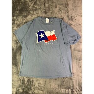 Vintage‎ Houston Texas Flag T-Shirt XL Blue Delta Magnum Weight Lone Star State